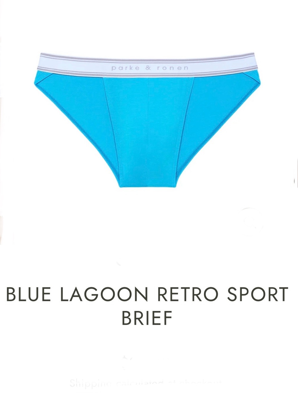 parke & ronen Men’s Bright Blue  Briefs - Picture 5 of 5